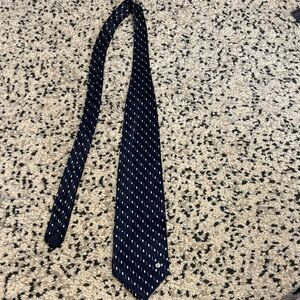 Versace Navy Blue Patterned Silk Men's Tie
